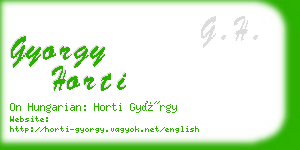 gyorgy horti business card